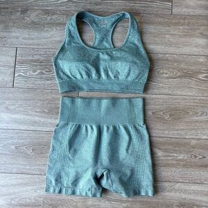 Shorts and sports bra workout set
